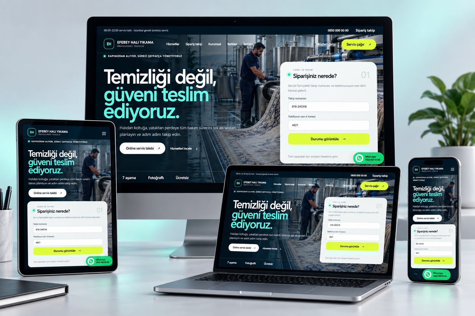 Halı Yıkama Web Sitesi tanıtım görseli