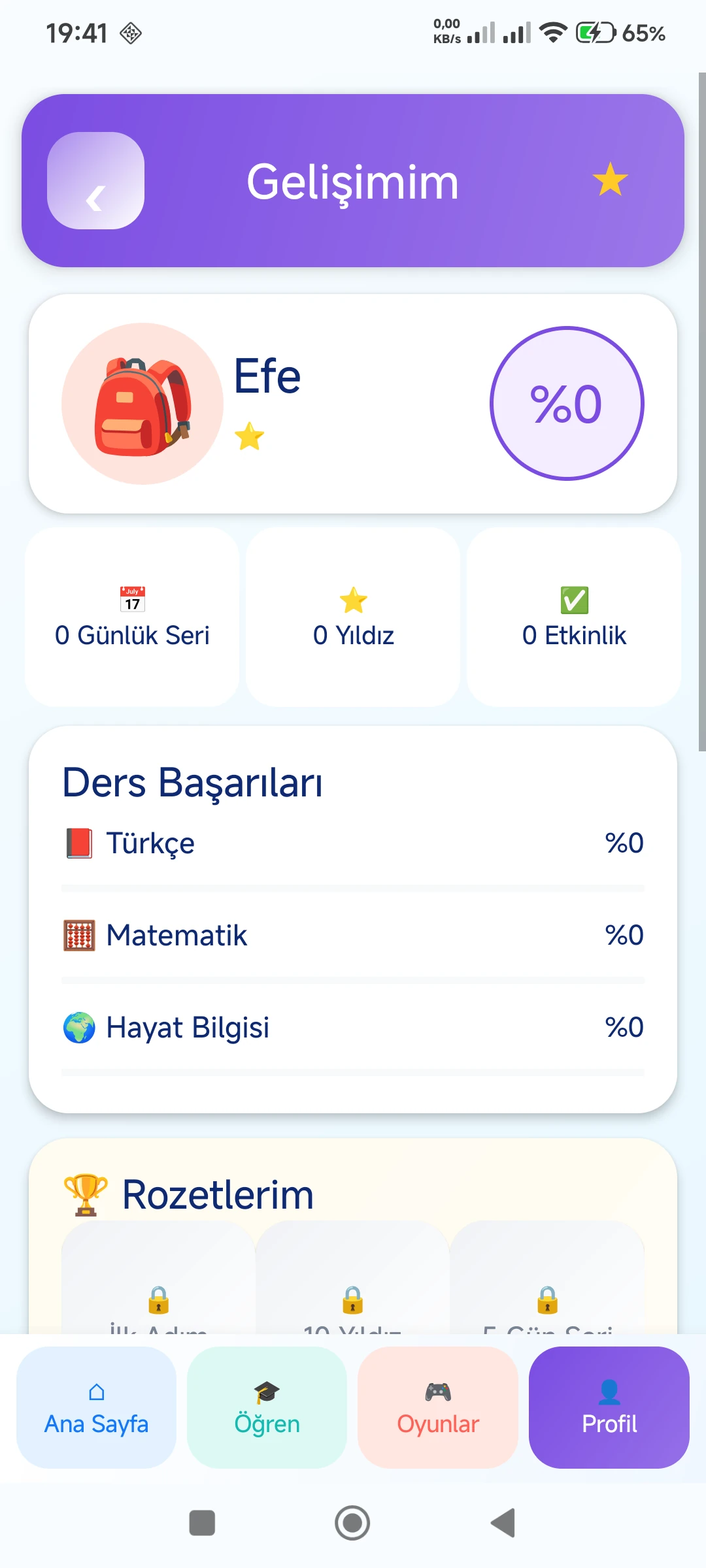 İlkokul 1. Sınıf 2026–2027 gerçek telefon ekranı 6
