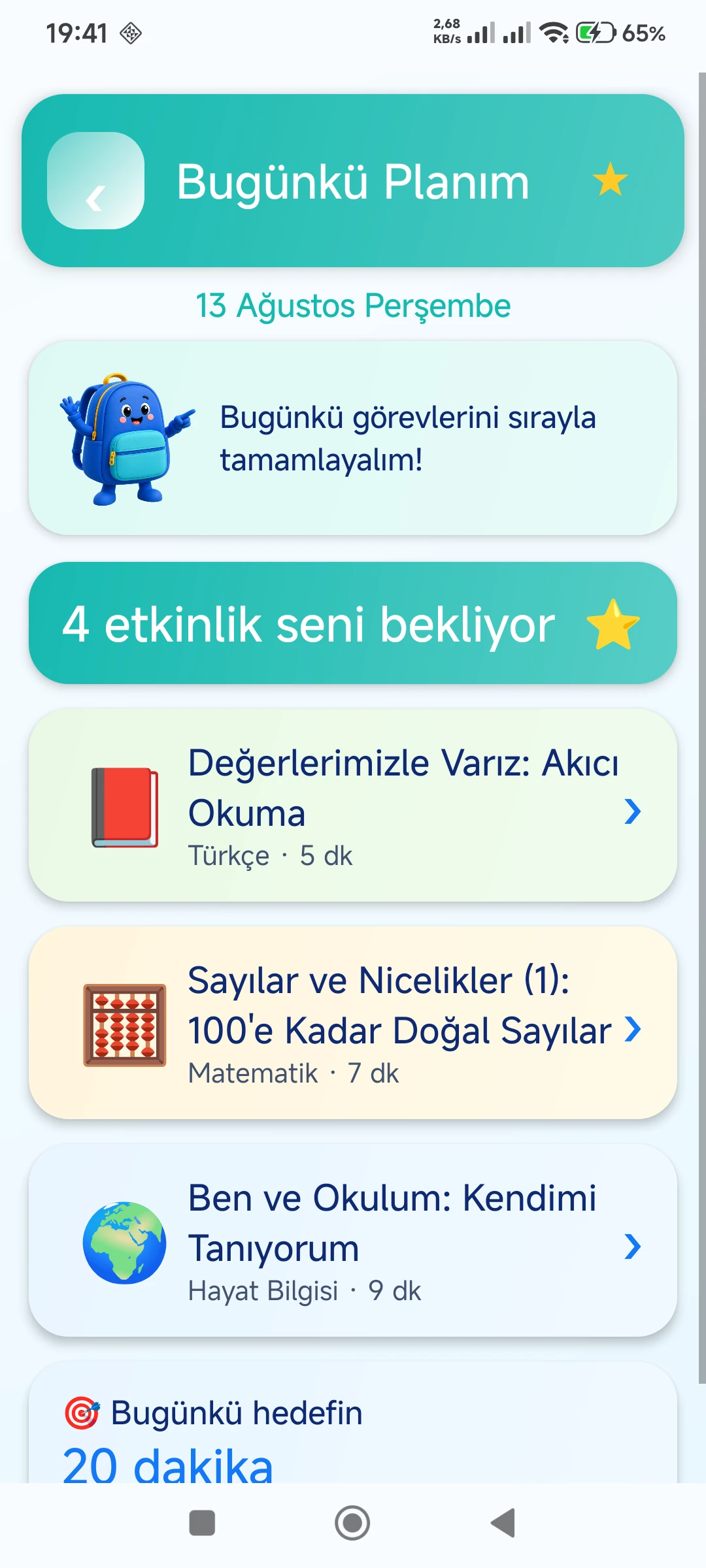 İlkokul 2. Sınıf 2026–2027 gerçek telefon ekranı 3