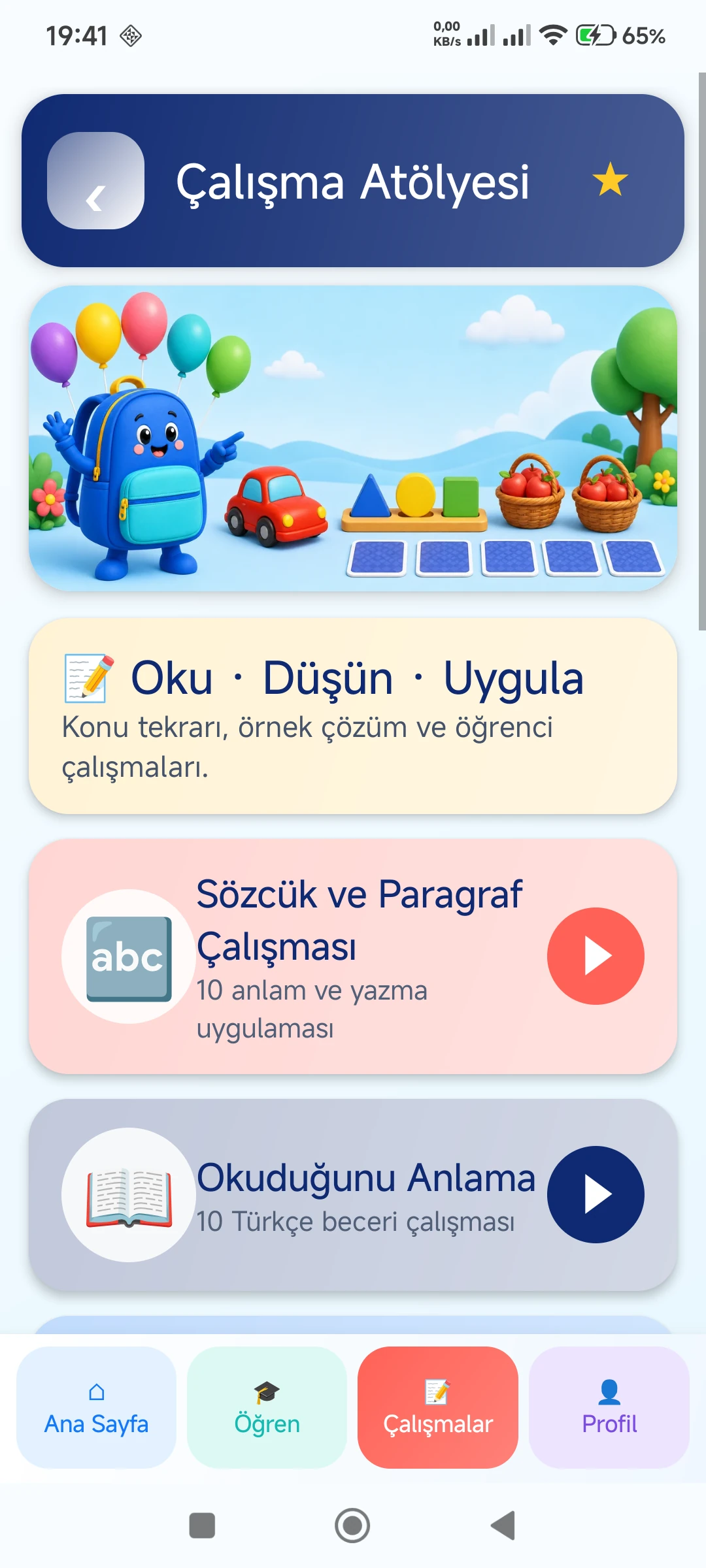 İlkokul 3. Sınıf 2026–2027 gerçek telefon ekranı 5
