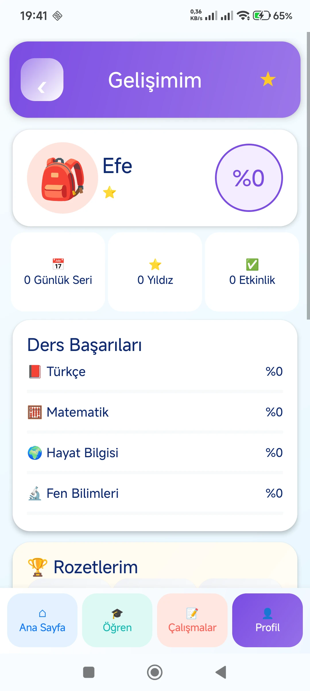 İlkokul 3. Sınıf 2026–2027 gerçek telefon ekranı 7