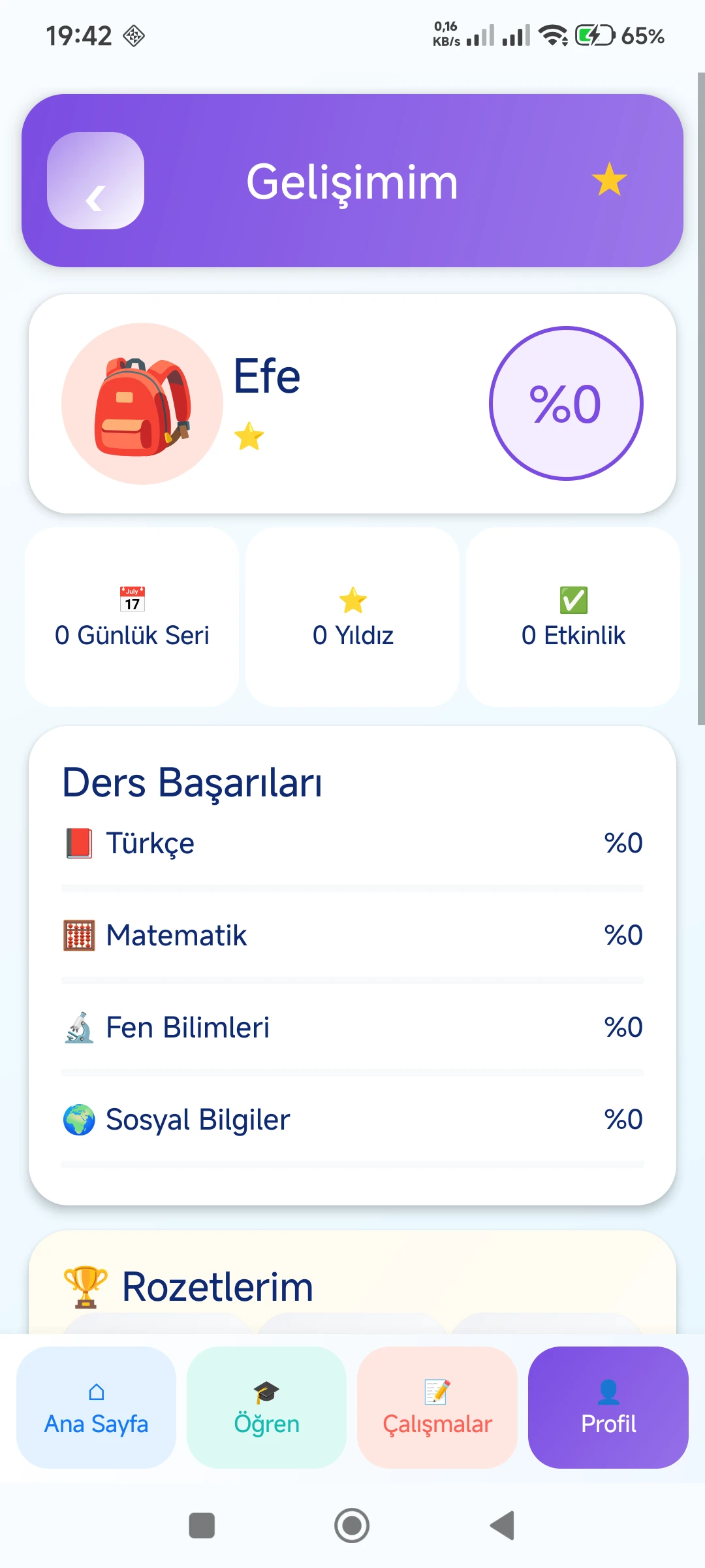 İlkokul 4. Sınıf 2026–2027 gerçek telefon ekranı 7