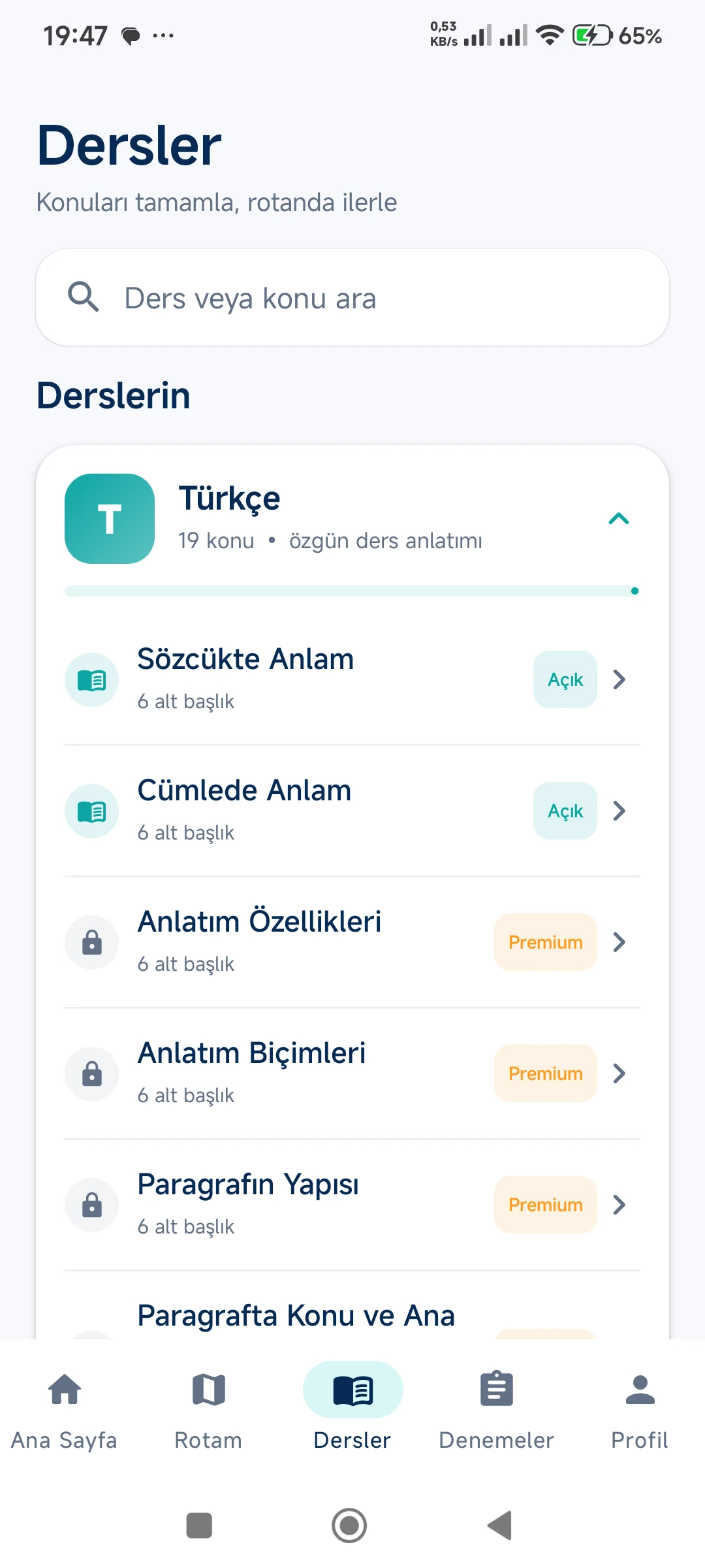 KPSS Sınav Rotası 2027 gerçek telefon ekranı 3