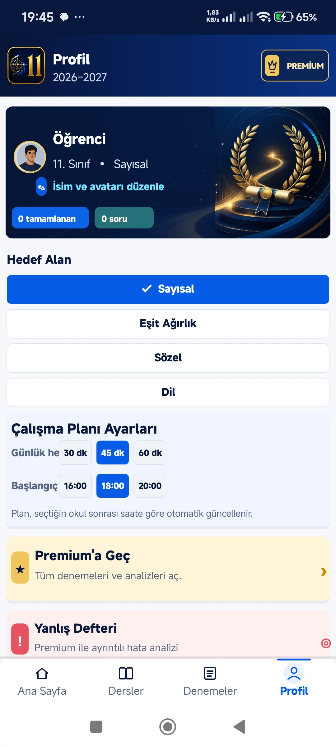 Lise 11. Sınıf 2026–2027 gerçek telefon ekranı 4