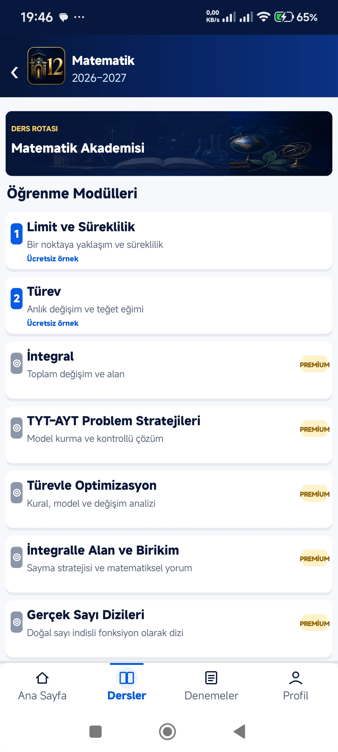 Lise 12. Sınıf 2026–2027 gerçek telefon ekranı 6