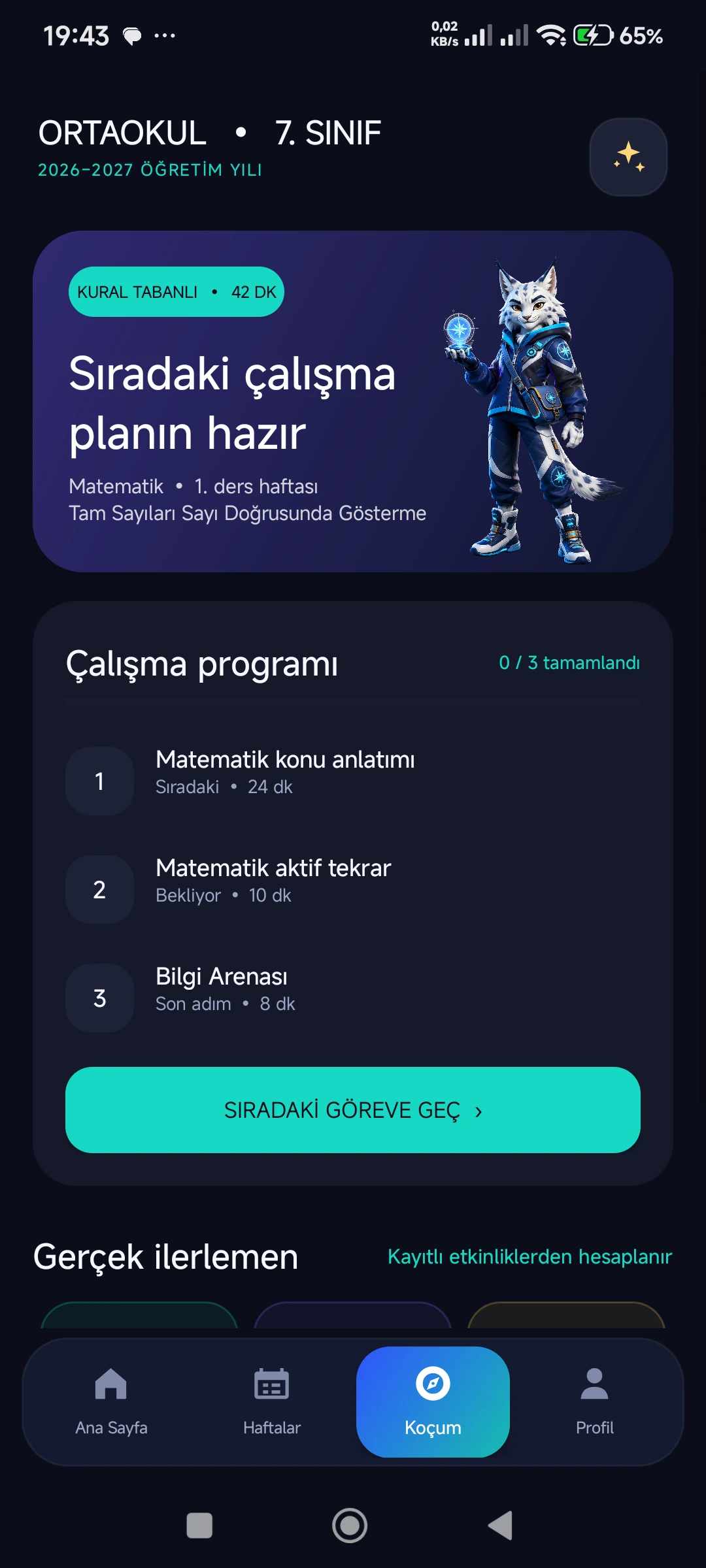 Ortaokul 7. Sınıf 2026–2027 gerçek telefon ekranı 3