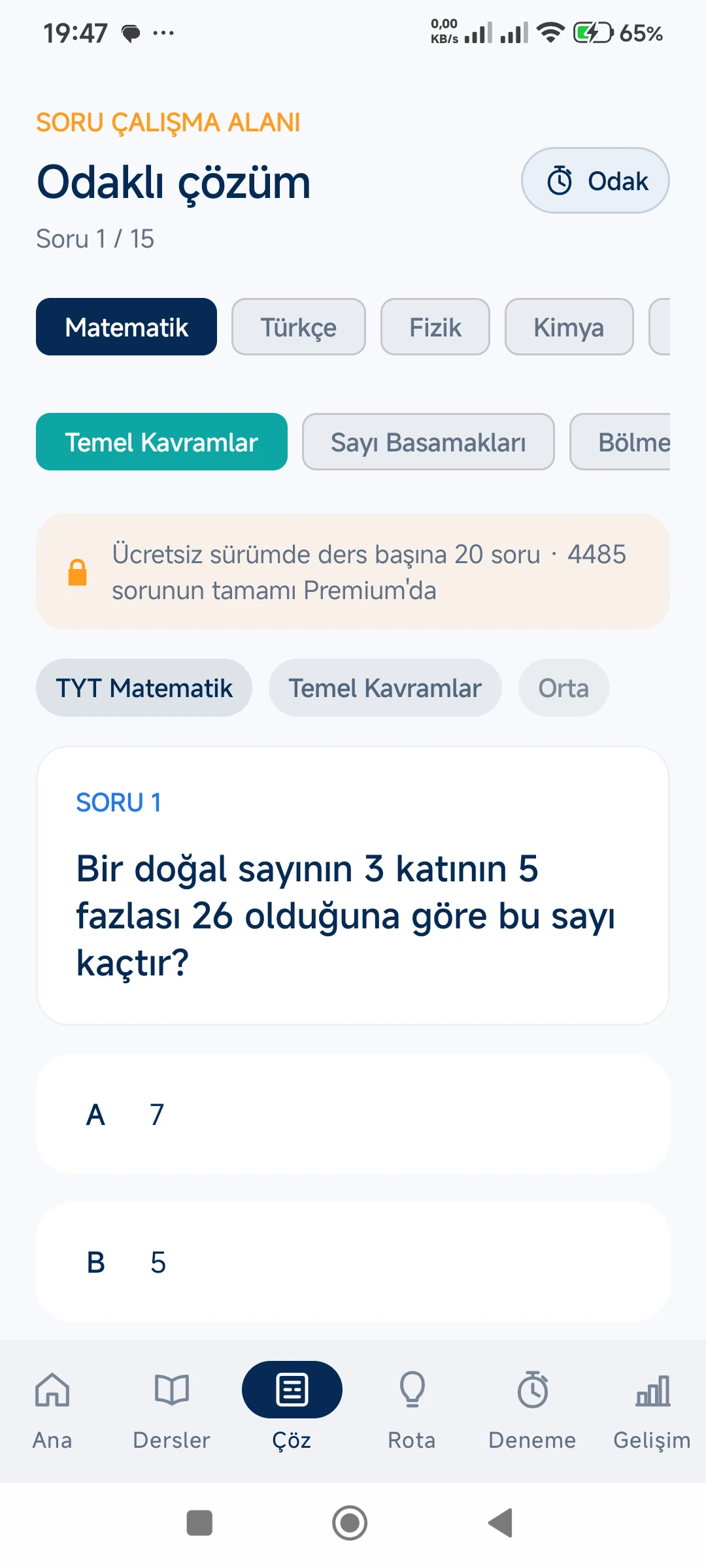 YKS 2027 - Soru Bankası ve Konu Anlatımı gerçek telefon ekranı 3