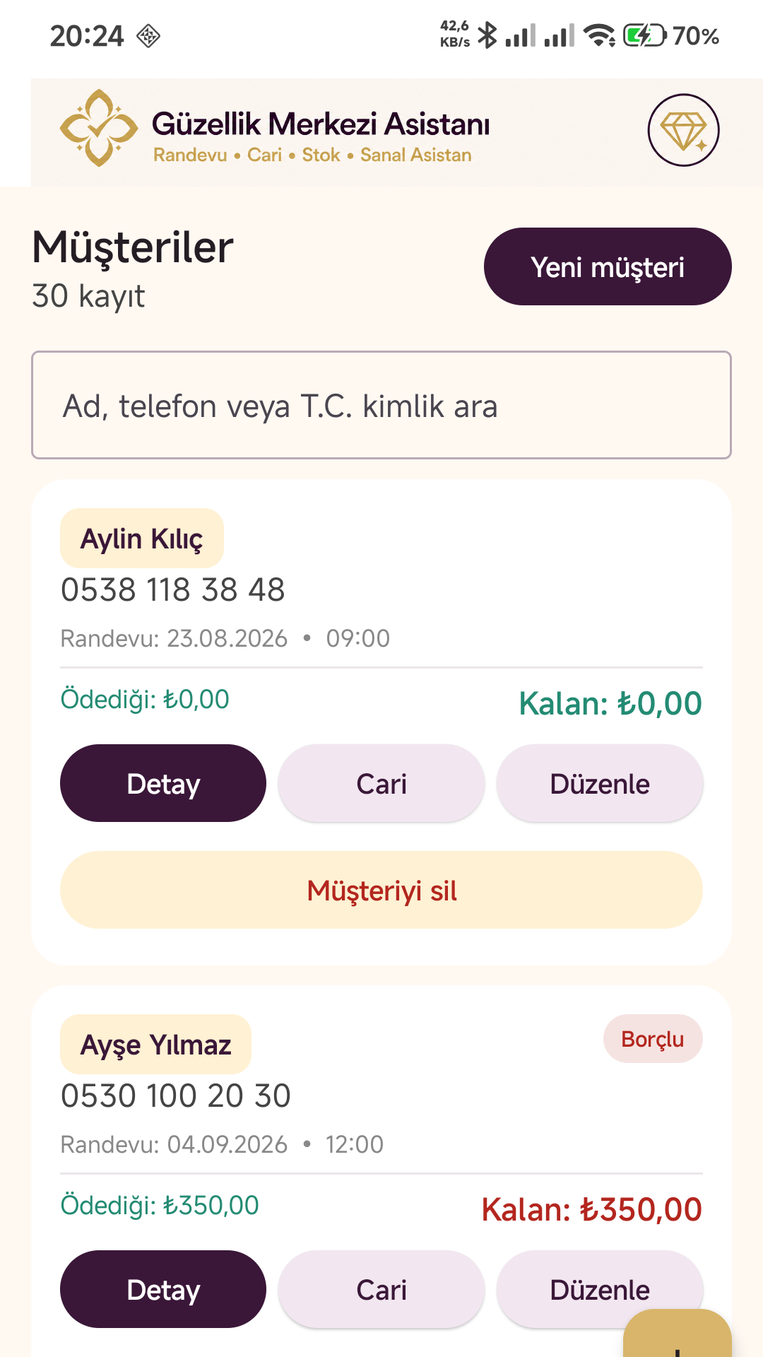 Güzellik Merkezi Asistanı ekran görüntüsü 2