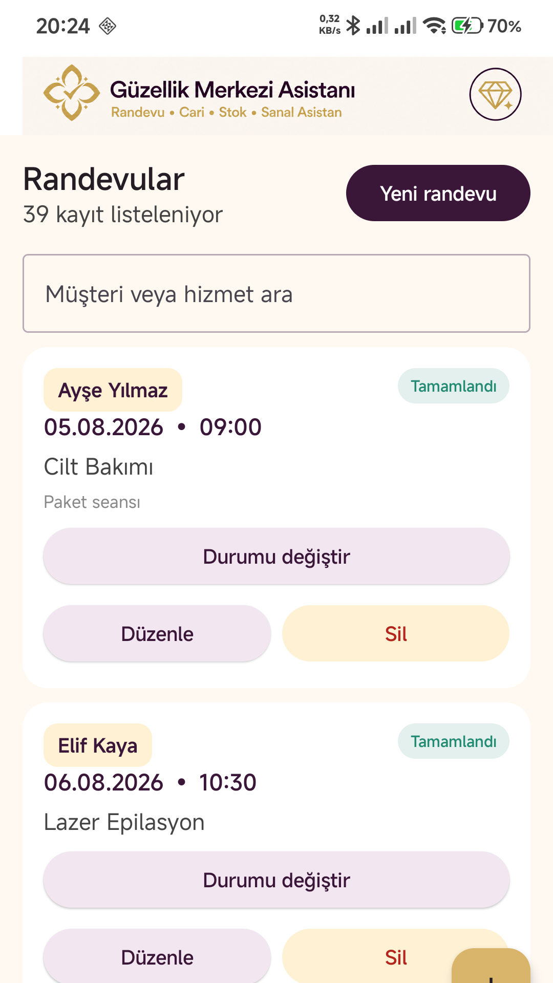 Güzellik Merkezi Asistanı ekran görüntüsü 3