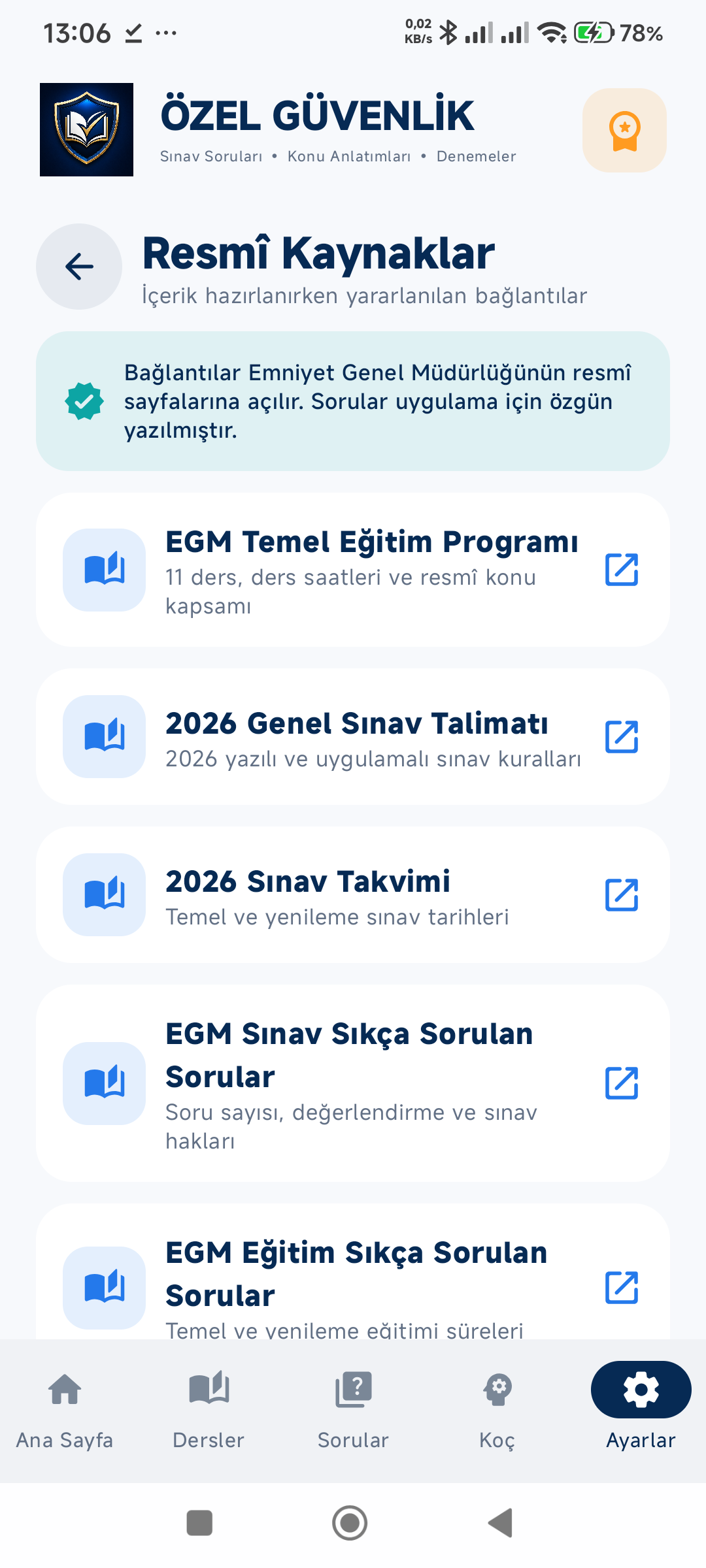 Özel Güvenlik Sınav Soruları ekran görüntüsü 7